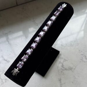 Sterling Silver and Amethyst Bracelet